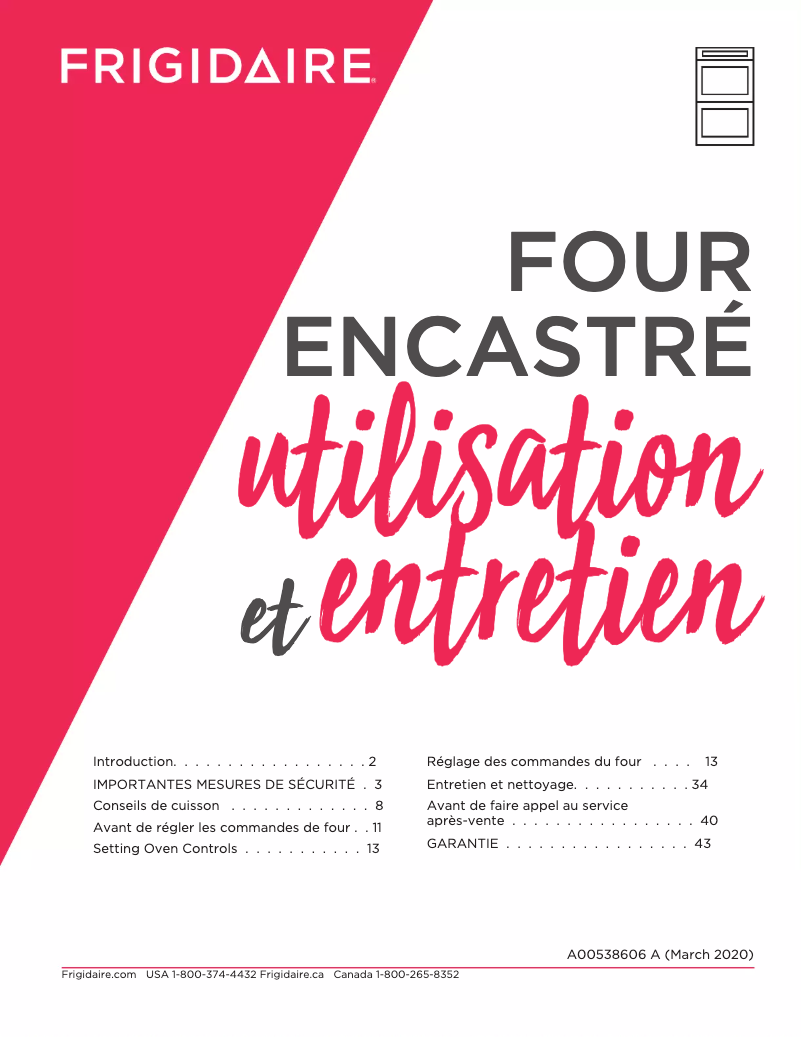 Página 1 del manual Manual de usuario Frigidaire FGET3069UF