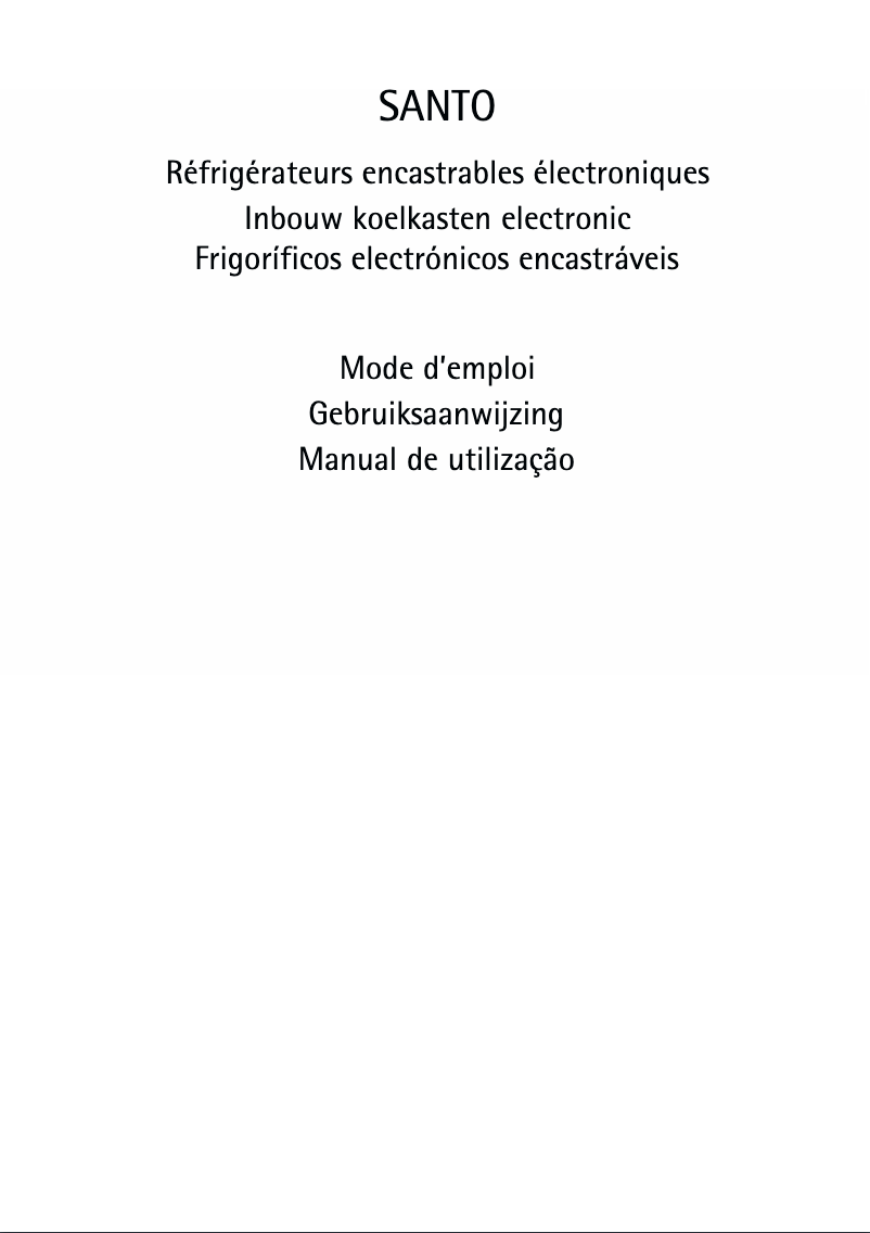 Image de la première page du manuel de l'appareil Santo Z 91200-5I
