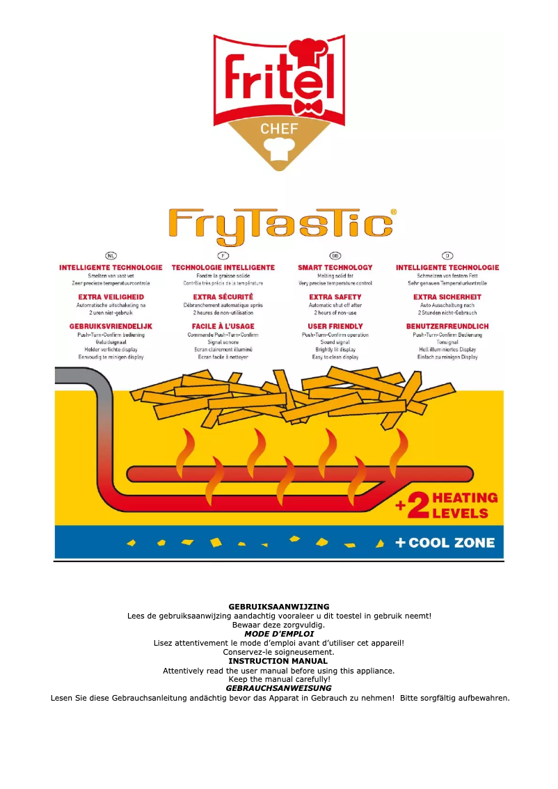 Page 1 de la notice Manuel utilisateur Fritel Frytastic-5571