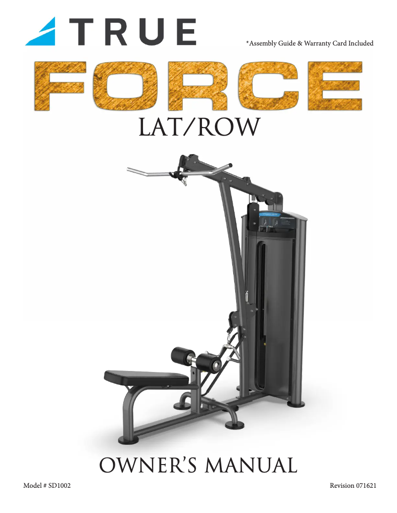 Image de la première page du manuel de l'appareil Force SD1002