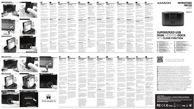 Page 1 de la notice Manuel utilisateur Axagon ADSA-ST