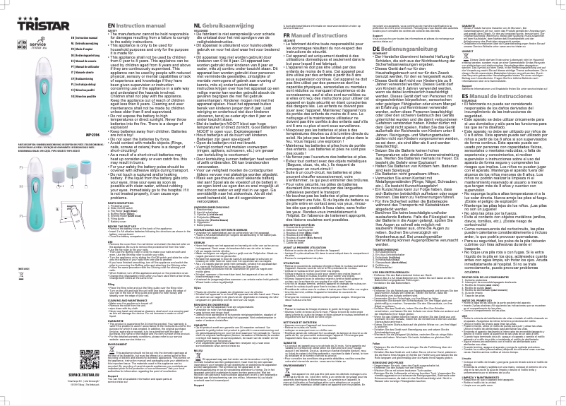 Image de la première page du manuel de l'appareil MP-2396