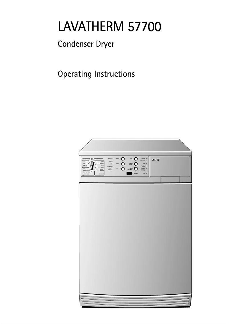 Page n°1 - Manuel utilisateur AEG-Electrolux Lavatherm 57700