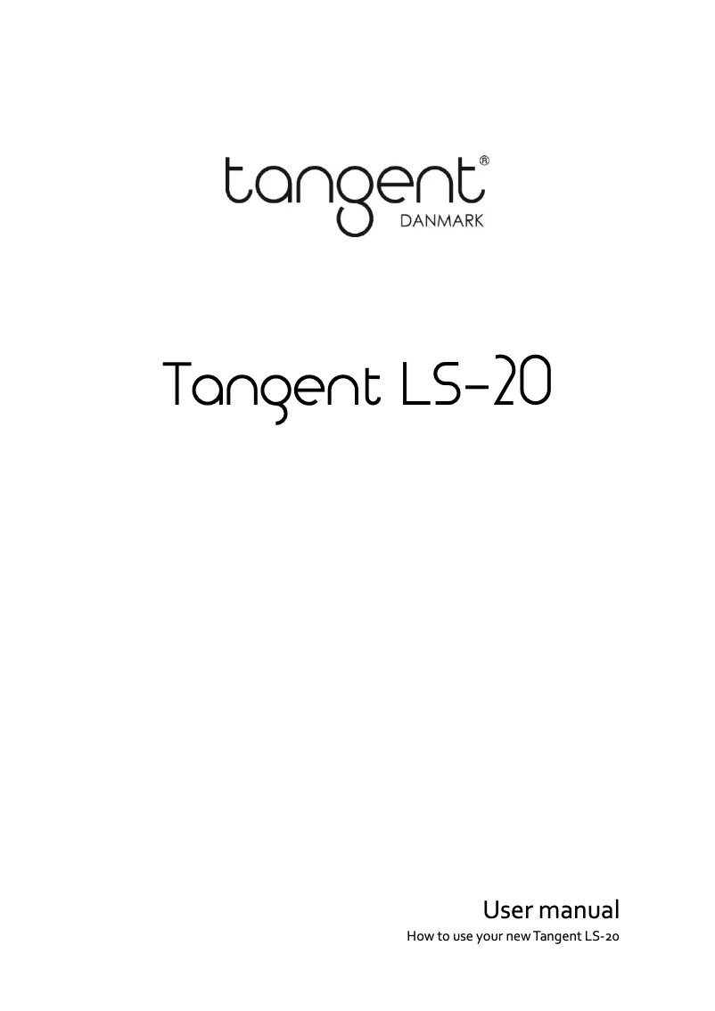Página 1 del manual Manual de usuario Tangent LS-20