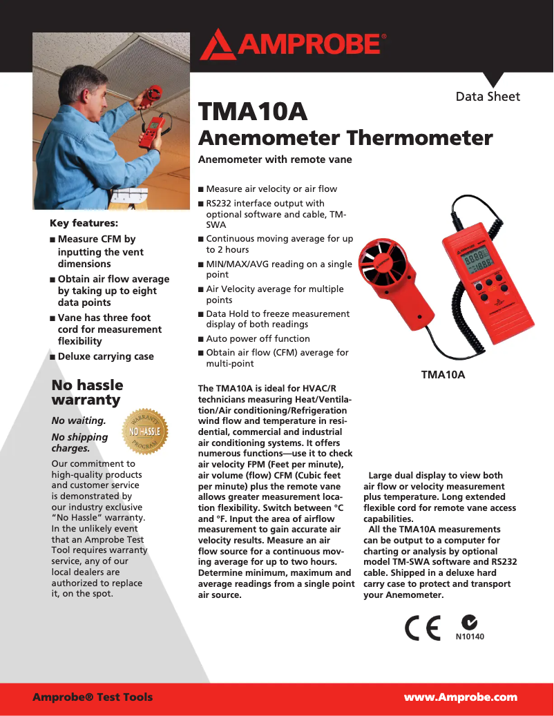 Image de la première page du manuel de l'appareil TMA10A