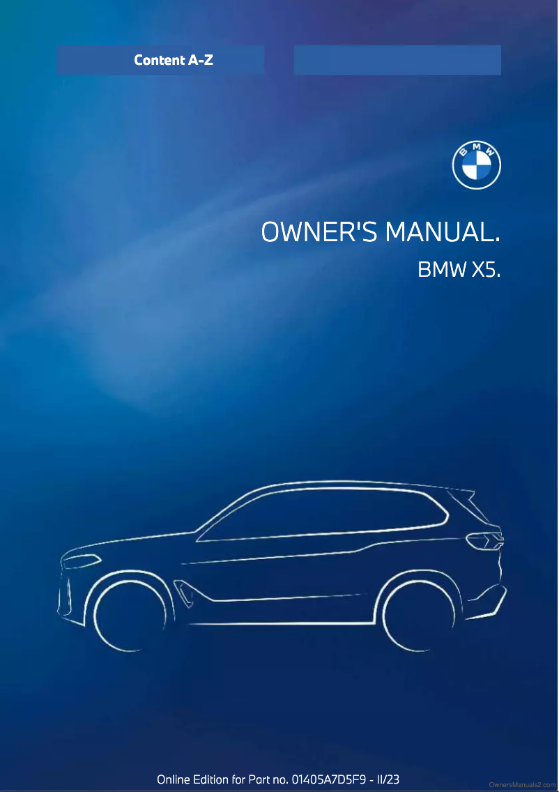 Page 1 de la notice Manuel utilisateur BMW X5 (2024)