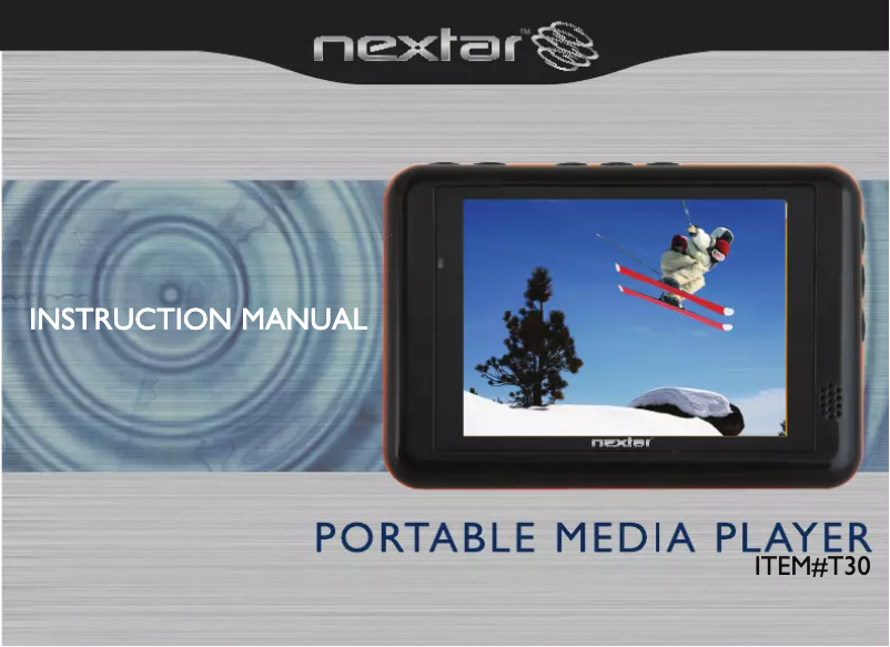 Page n°1 - Manuel utilisateur Nextar T30