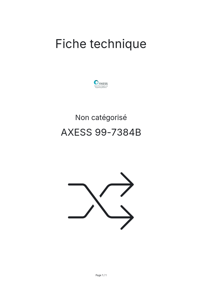 Page n°1 - Fiche technique AXESS 99-7384B