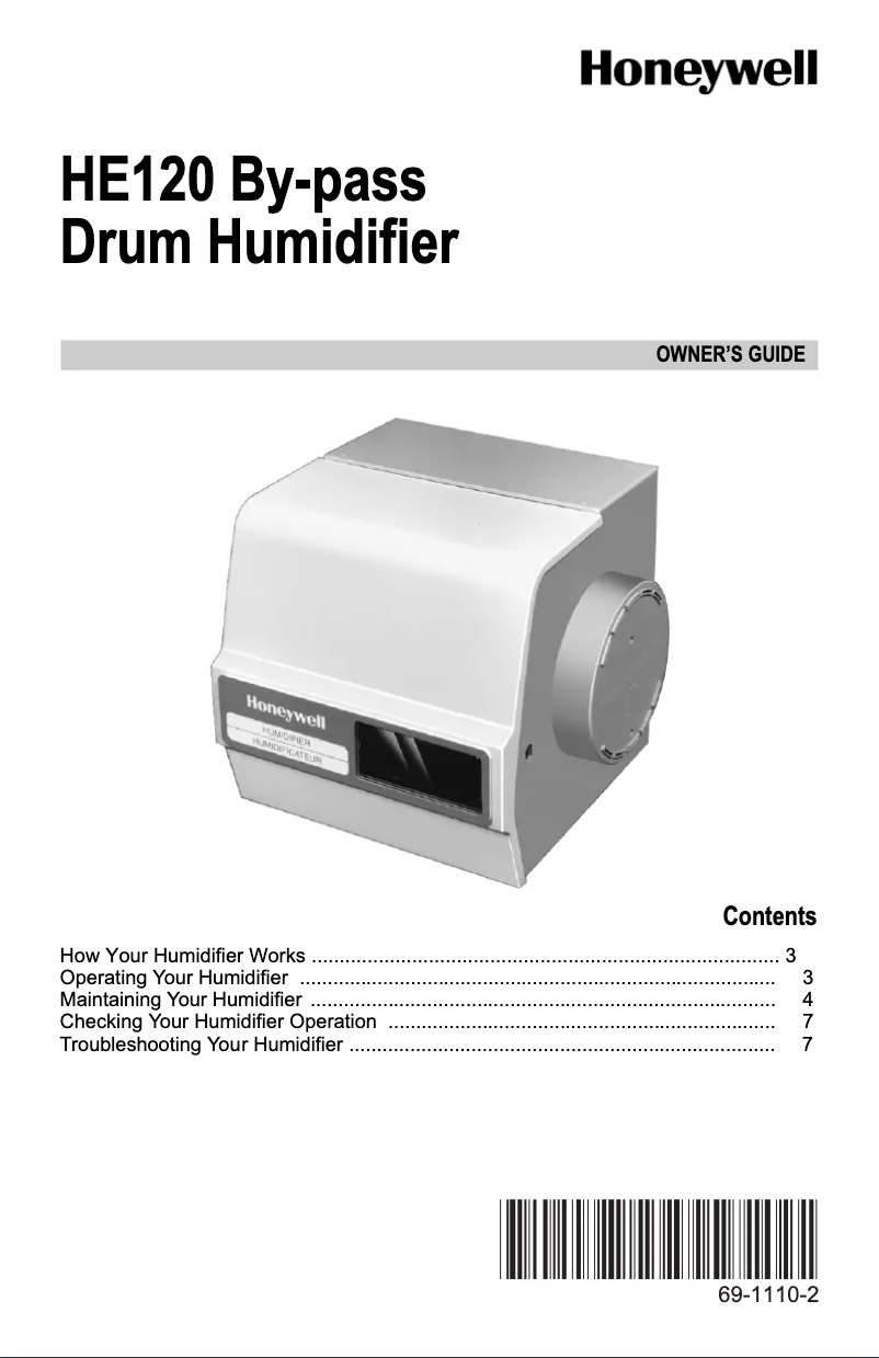 Page n°1 - Manuel utilisateur Honeywell HE120