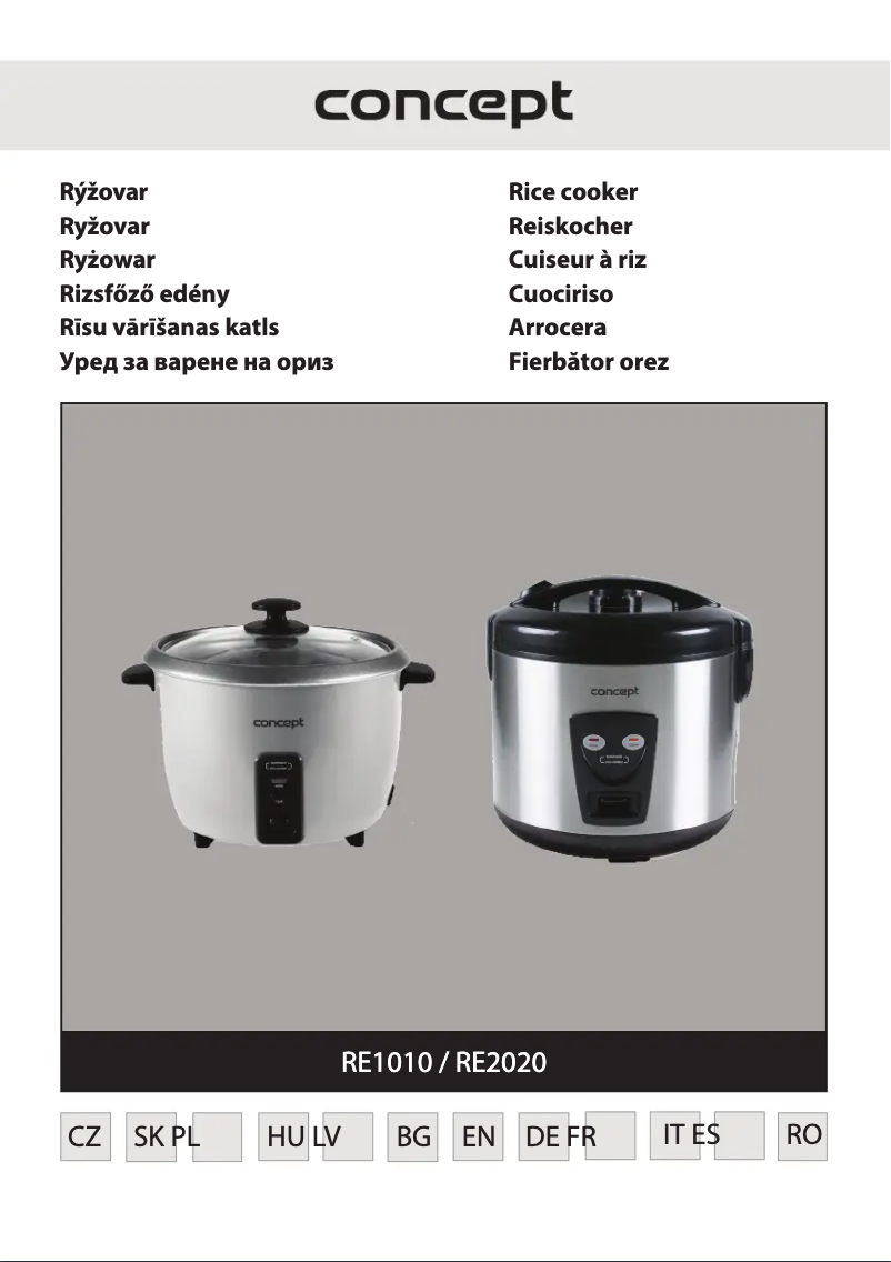 Image de la première page du manuel de l'appareil RE2020