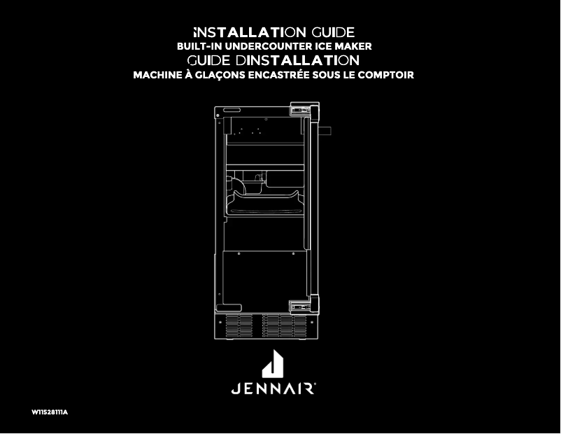 Página 1 del manual Guía de instalación JennAir JUIFX15HX