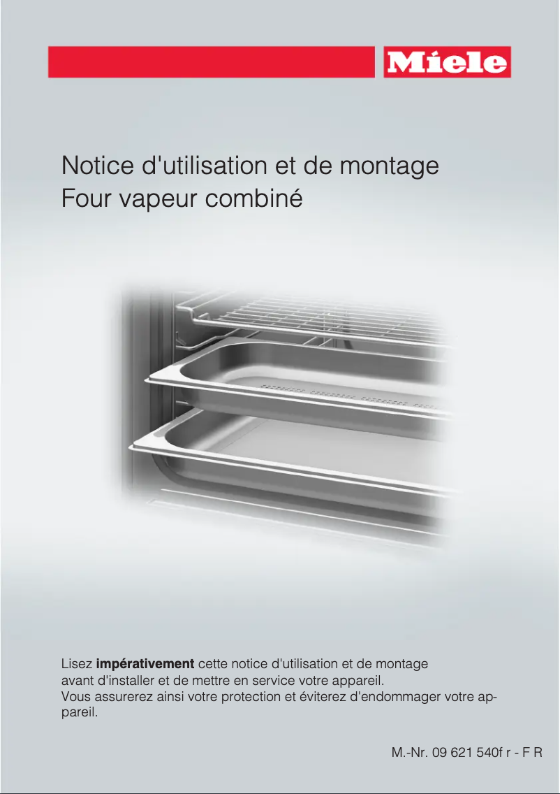 Page 1 de la notice Manuel utilisateur Miele DGC 6805