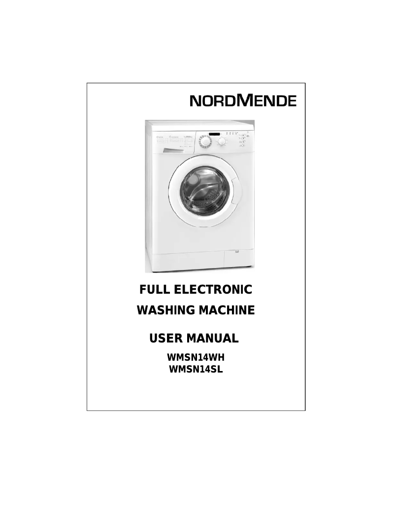 Page 1 de la notice Manuel utilisateur Nordmende WMSN 14 SL