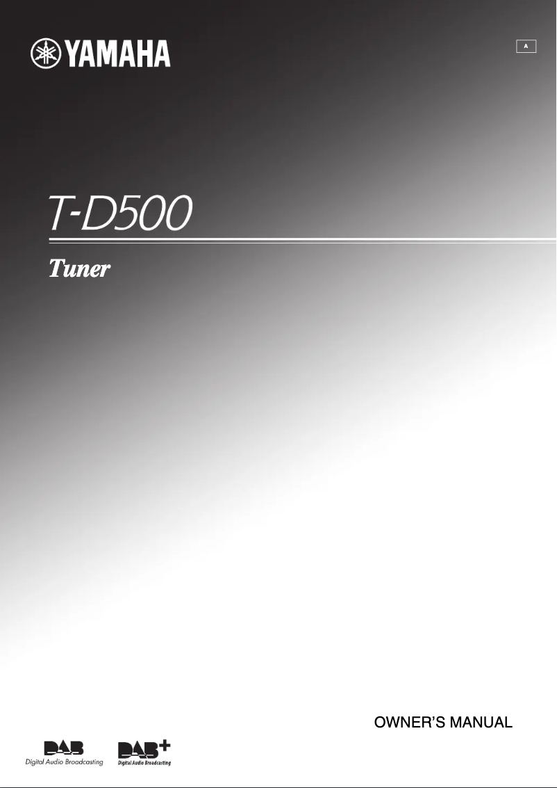 Image de la première page du manuel de l'appareil T-D500