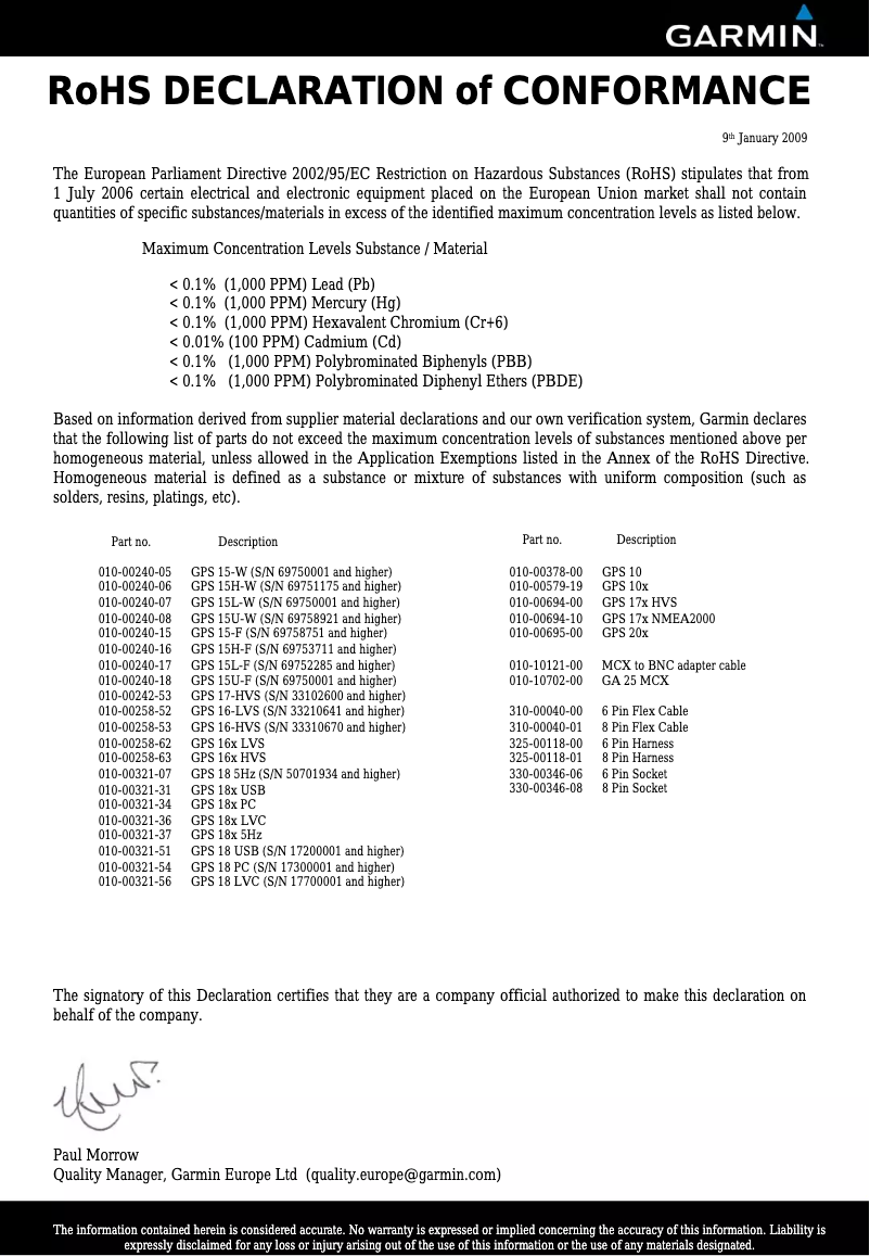Image de la première page du manuel de l'appareil GPS 15H