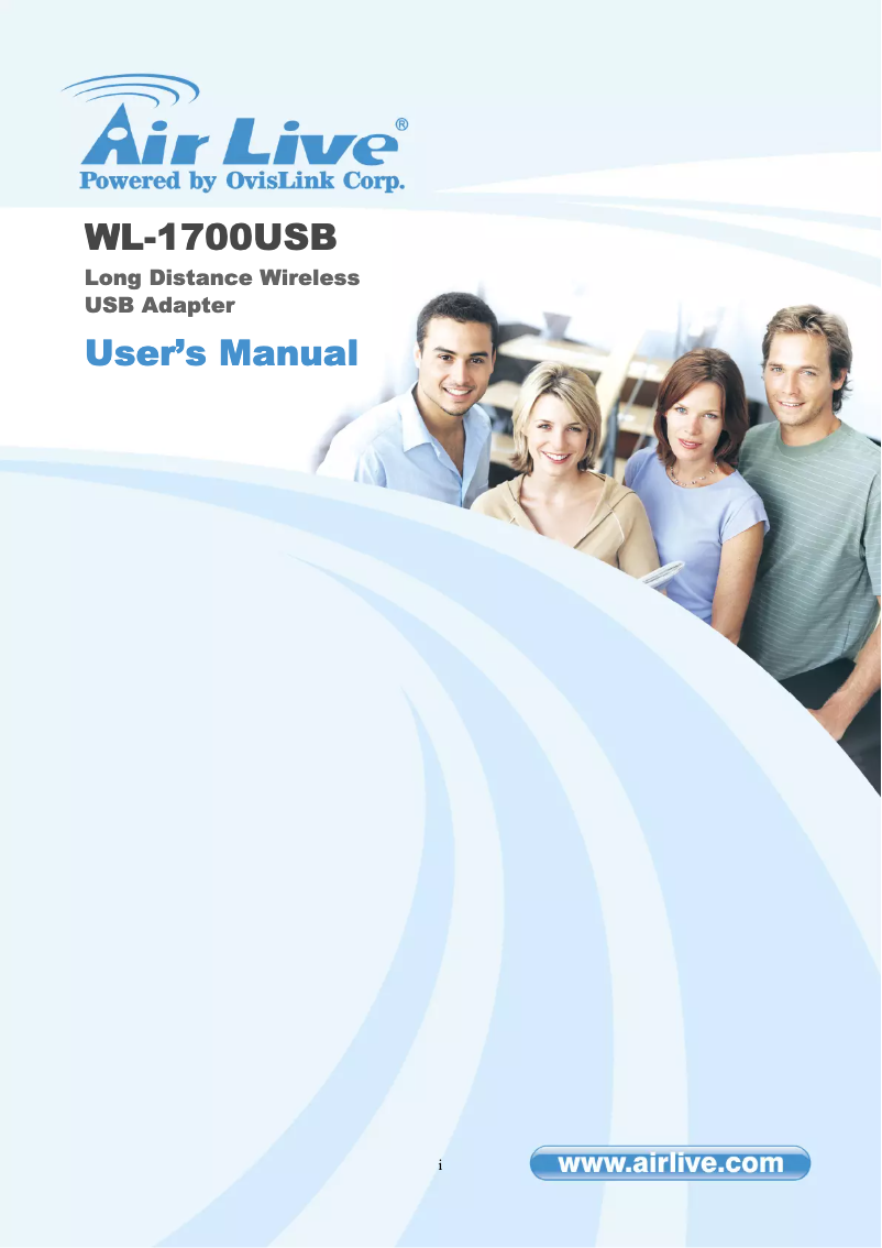 Page 1 de la notice Manuel utilisateur AirLive WL-1700USB