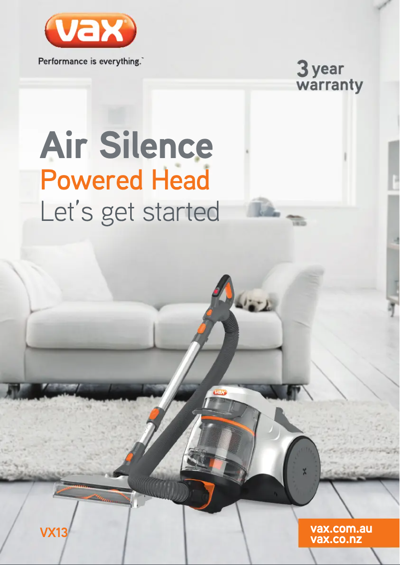 Page n°1 - Manuel utilisateur Vax Air Silence VX13