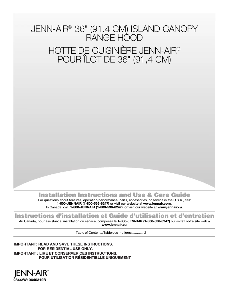 Image de la première page du manuel de l'appareil JXI8936DS