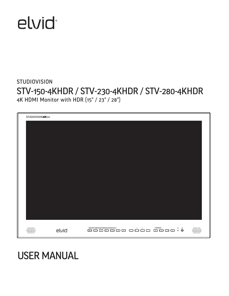 Página 1 del manual Manual de usuario Elvid StudioVision STV-230-4KHDR