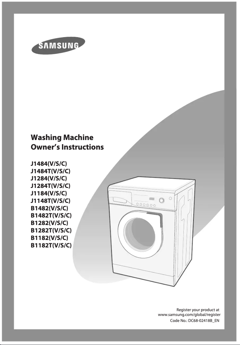 Page 1 de la notice Manuel utilisateur Samsung B1482T