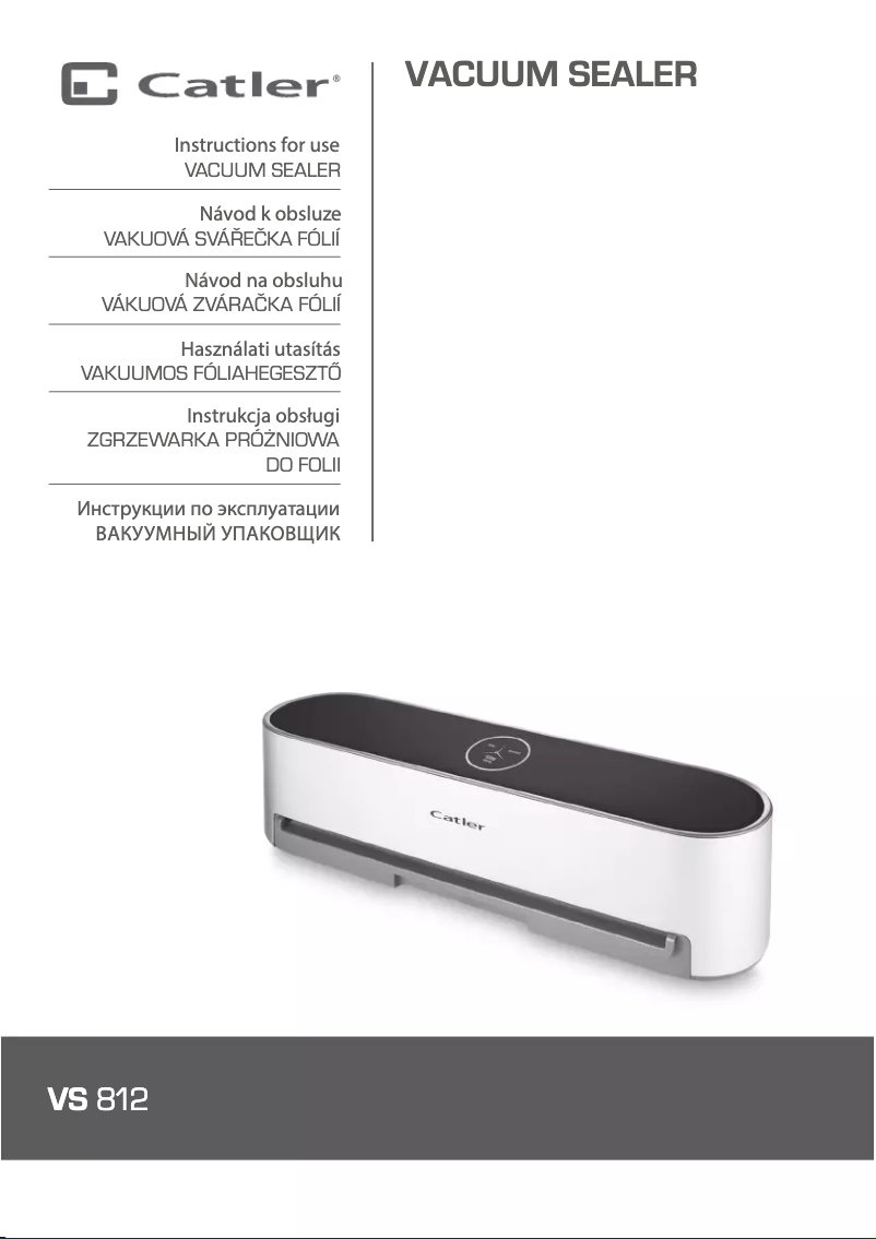 Page 1 de la notice Manuel utilisateur Catler VS 812