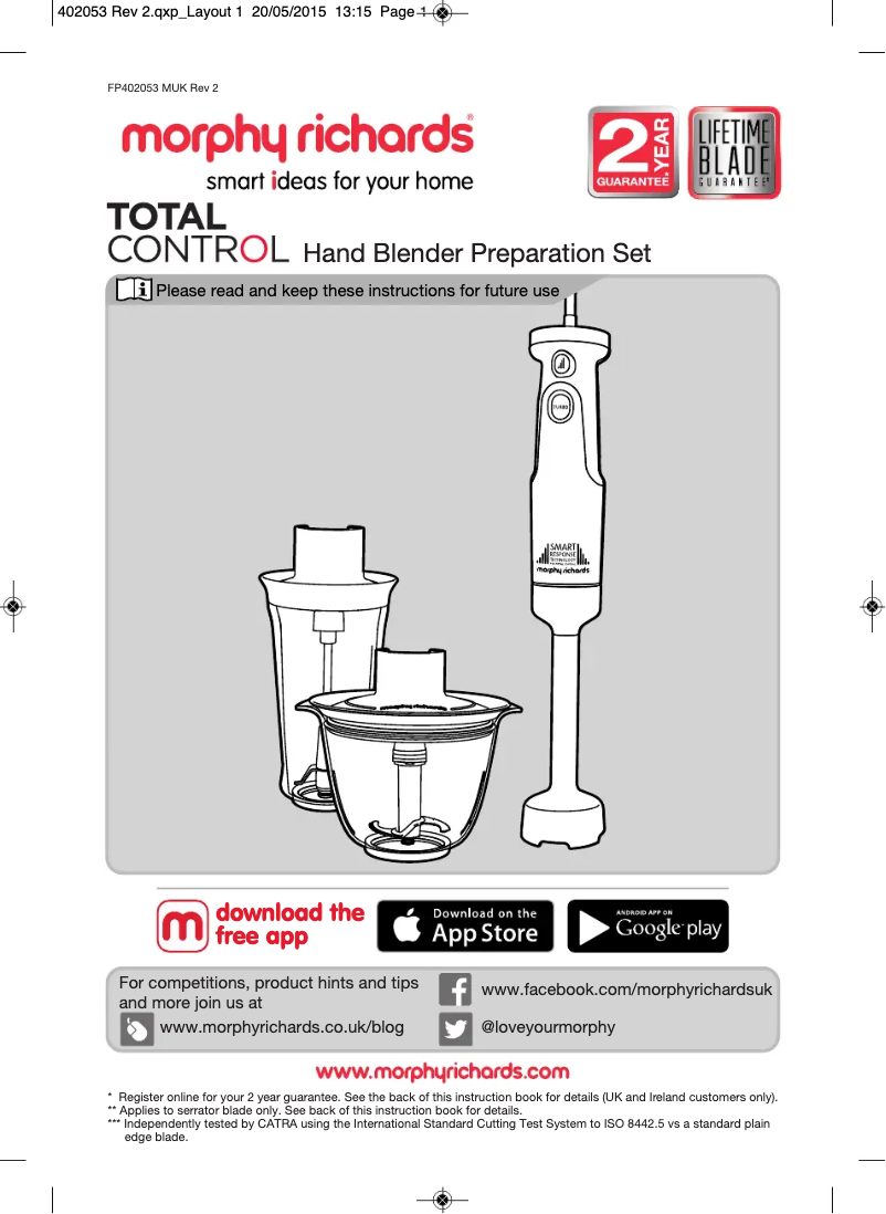 Imagen de la primera página del manual del dispositivo 402053
