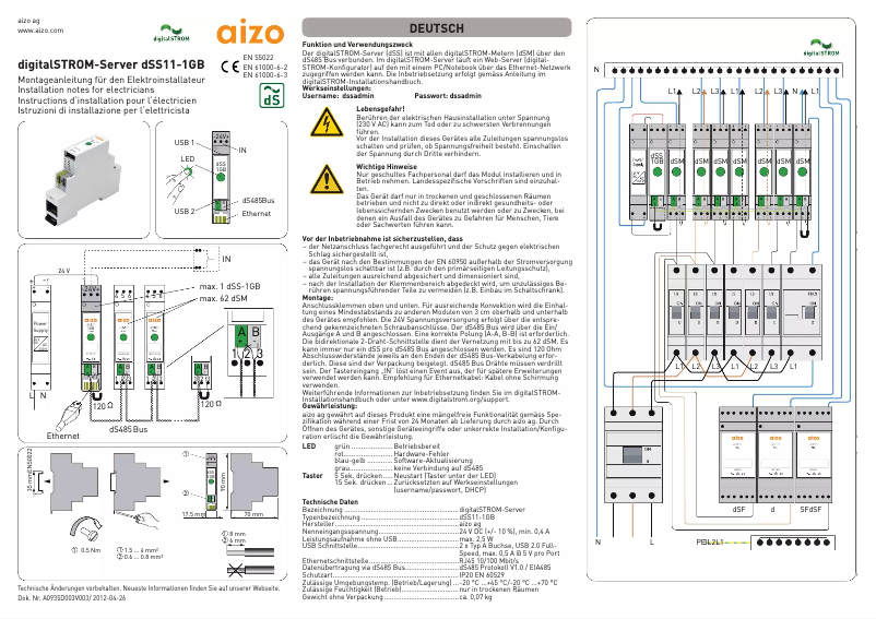 Image de la première page du manuel de l'appareil DSS11-1GB