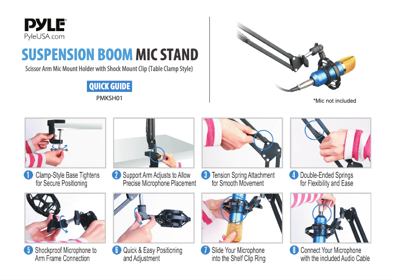 Page n°1 - Guide de démarrage rapide Pyle PMKSH01