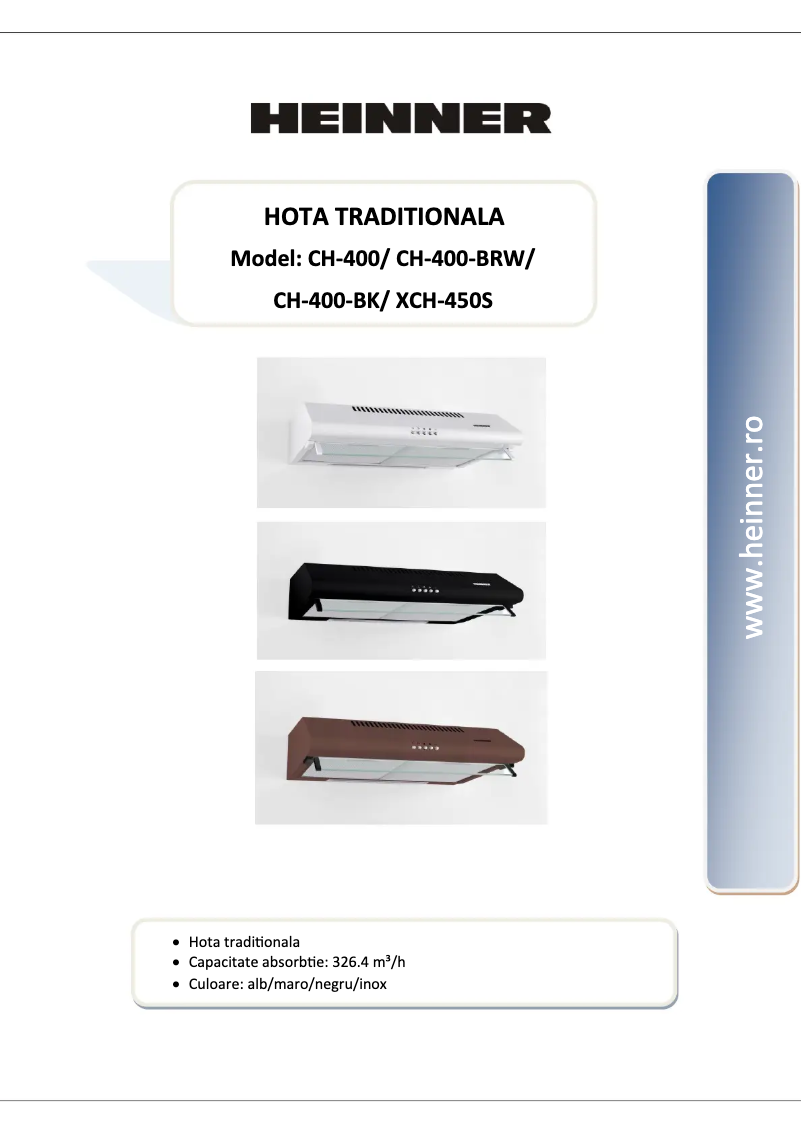 Página 1 del manual Manual de usuario Heinner CH-400