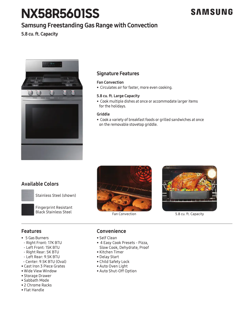 Image de la première page du manuel de l'appareil NX58R5601SG