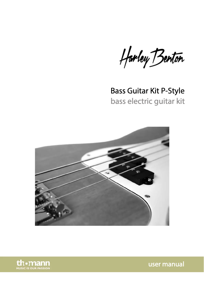 Page 1 de la notice Manuel utilisateur Harley Benton Guitar Kit P-Style
