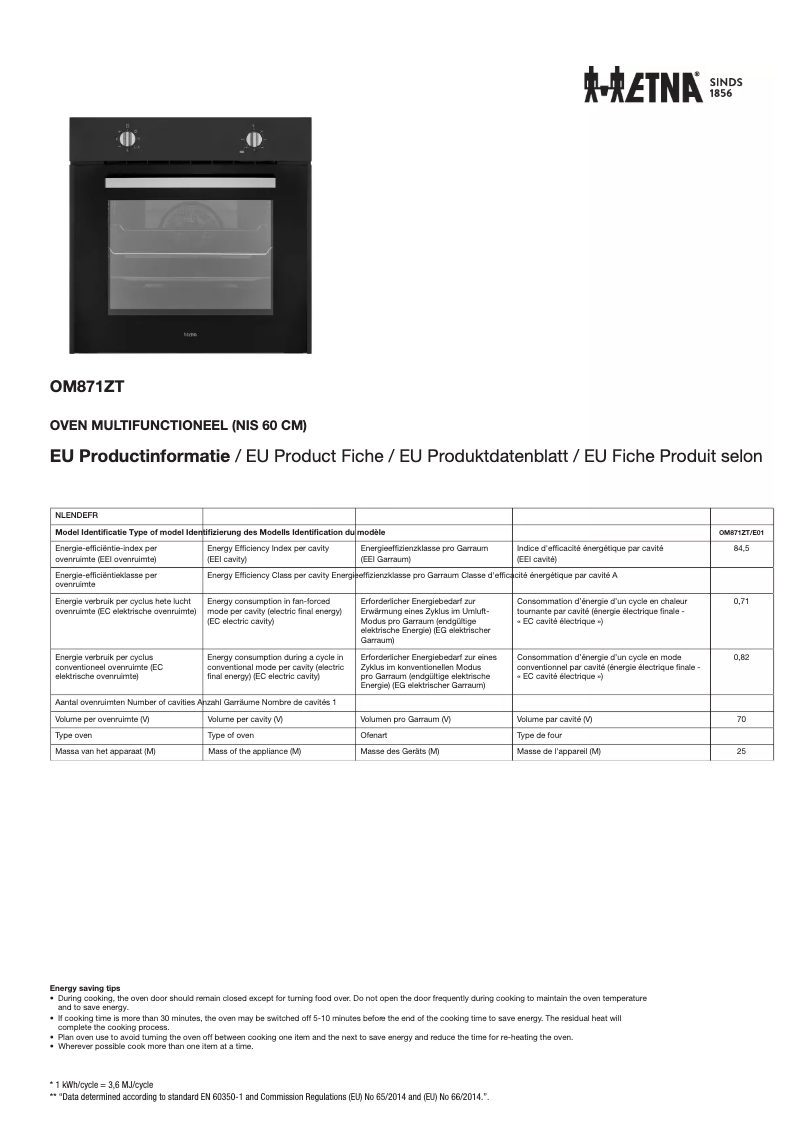 Image de la première page du manuel de l'appareil OM871ZT