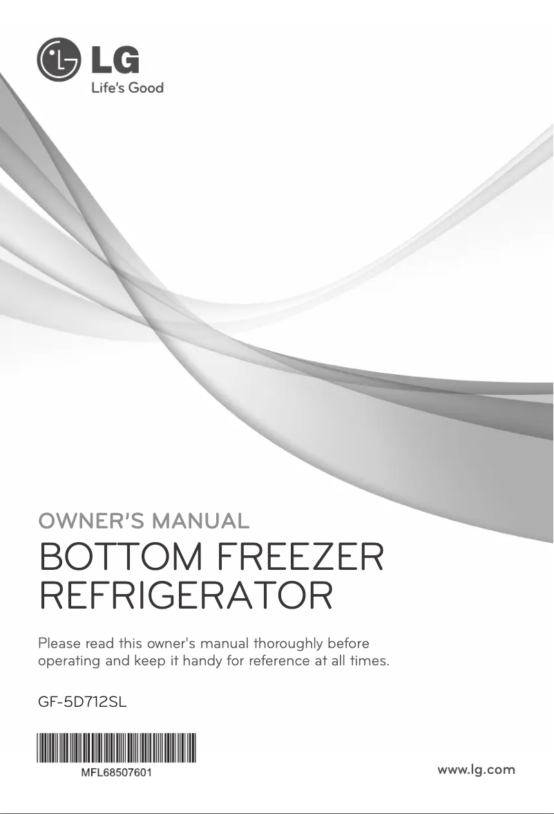 Page 1 de la notice Manuel utilisateur LG GF-5D712SL