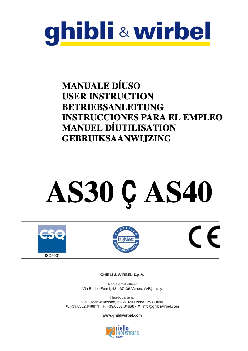 Image de la première page du manuel de l'appareil AS 30 IK