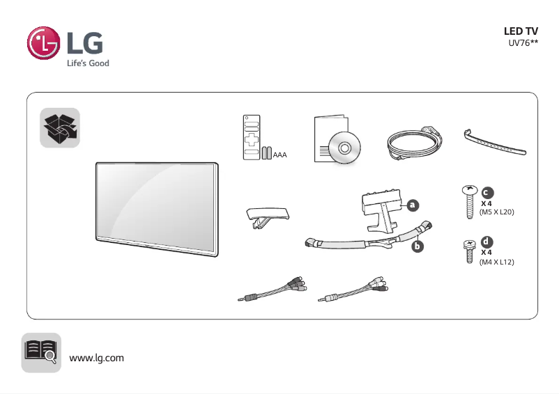 Page 1 de la notice Manuel utilisateur LG 65UV761H