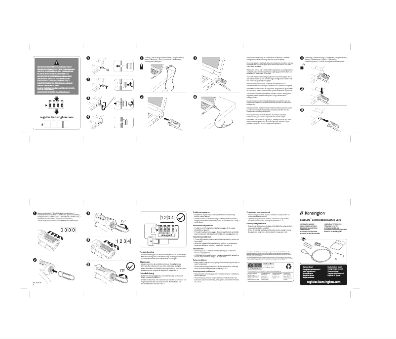 Page n°1 - Manuel utilisateur Kensington SafeDome Secure ClickSafe