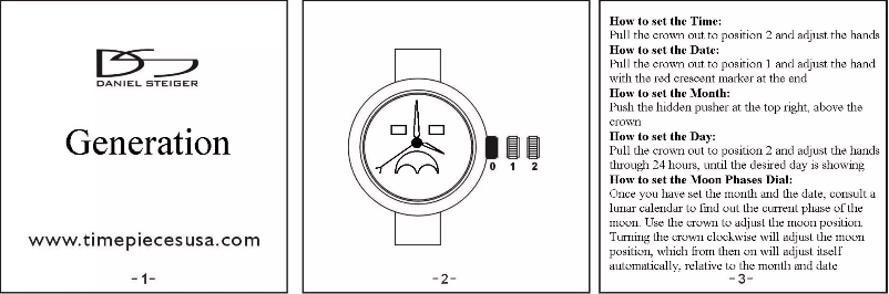 Image de la première page du manuel de l'appareil Generation