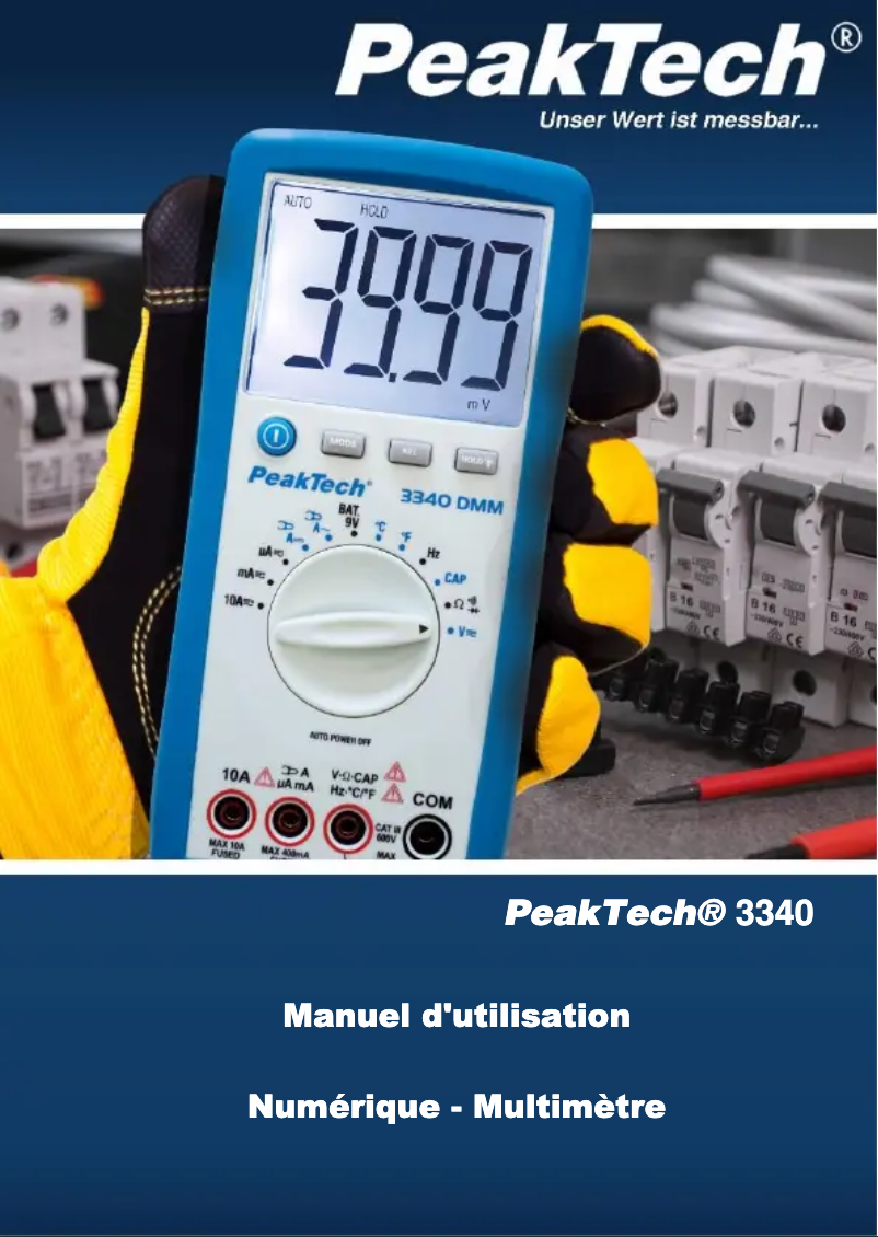 Page n°1 - Manuel utilisateur PeakTech 3340