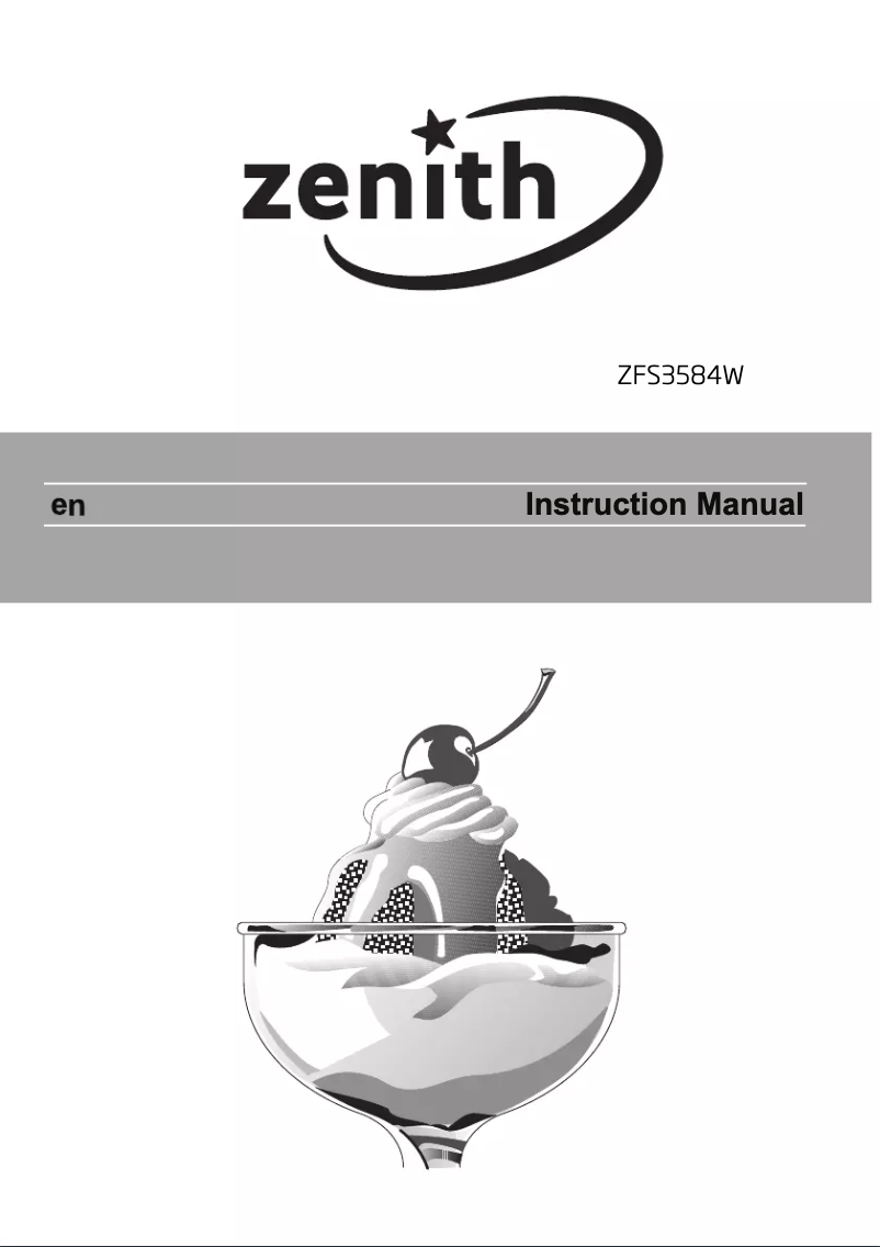 Page n°1 - Manuel utilisateur Zenith ZFS3584W