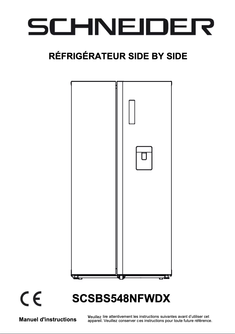 Page 1 de la notice Manuel utilisateur Schneider SCSBS548NFWDX