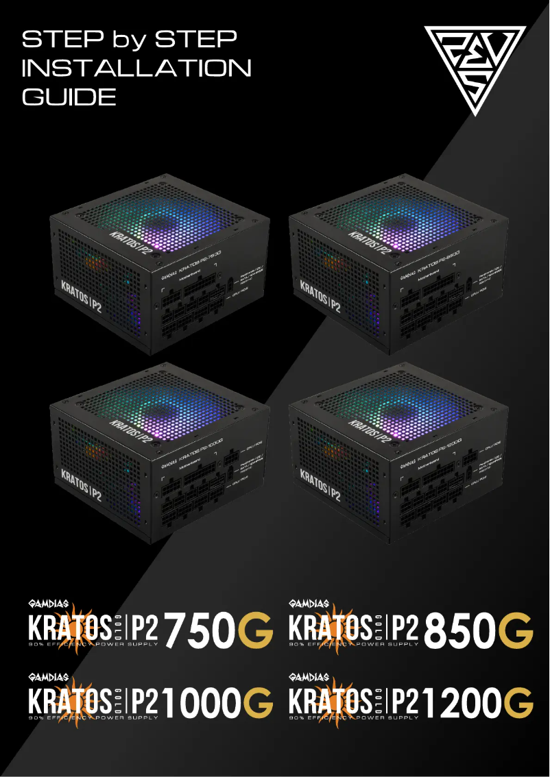 Page 1 de la notice Manuel utilisateur Gamdias Kratos P2-1200G