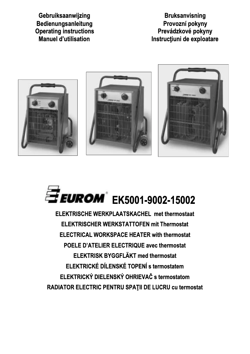 Imagen de la primera página del manual del dispositivo EK5001