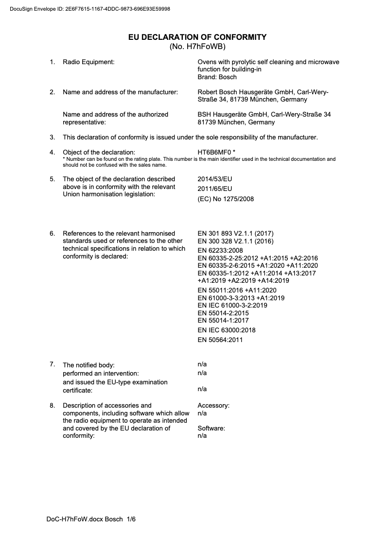 Page 1 de la notice Manuel utilisateur Bosch HMG8764C7