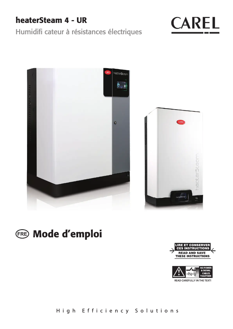 Página 1 del manual Manual de usuario Carel heaterSteam titane