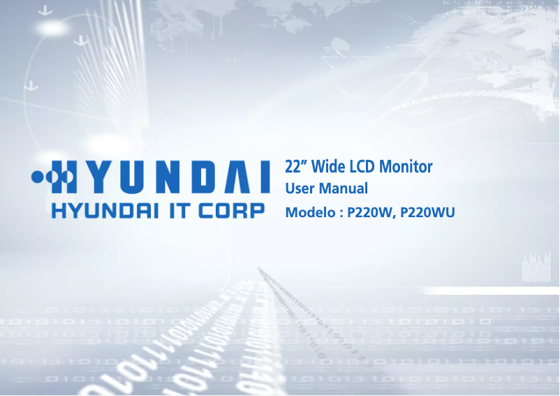 Page 1 de la notice Manuel utilisateur Hyundai P220WU