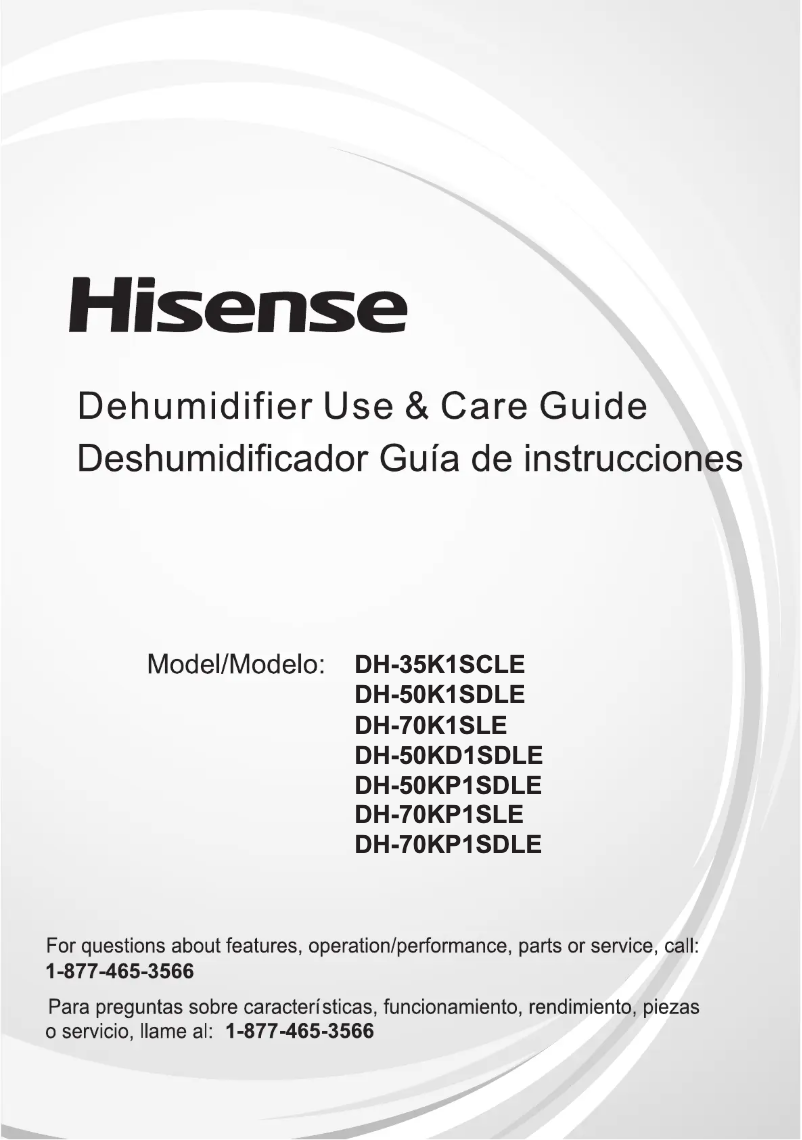 Page n°1 - Manuel utilisateur Hisense DH70K1SLE