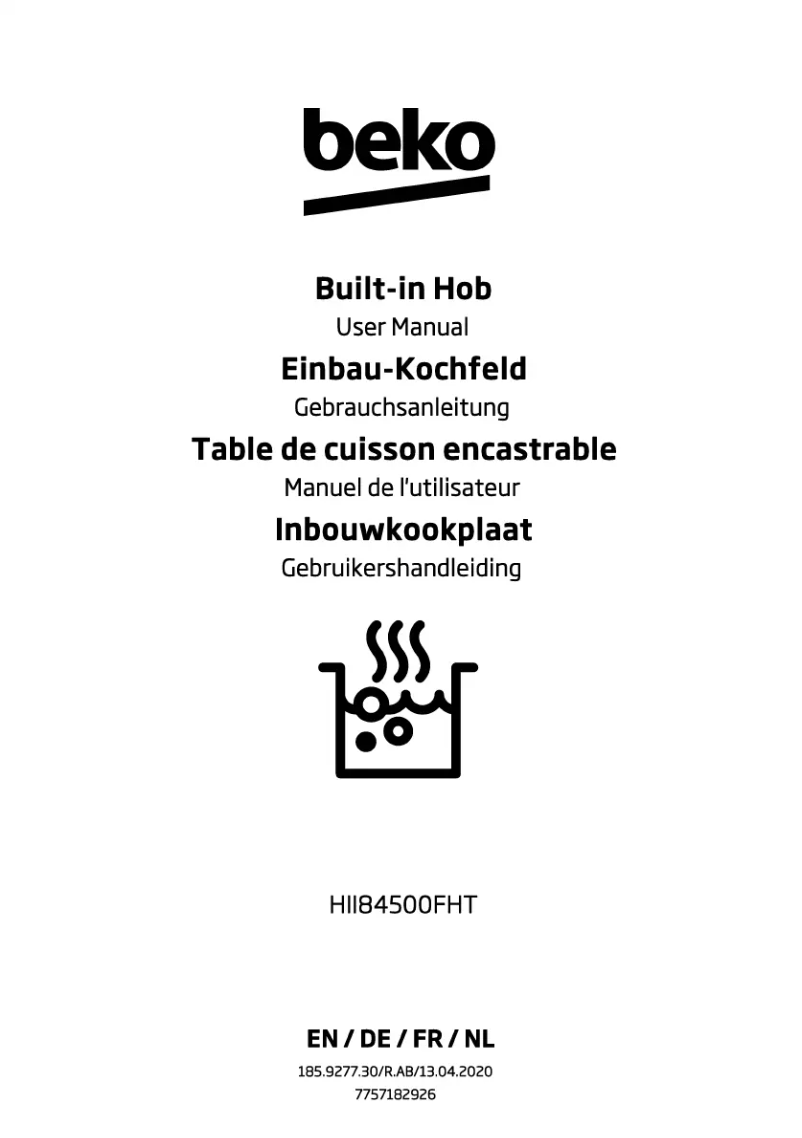 Image de la première page du manuel de l'appareil HII84500FHT