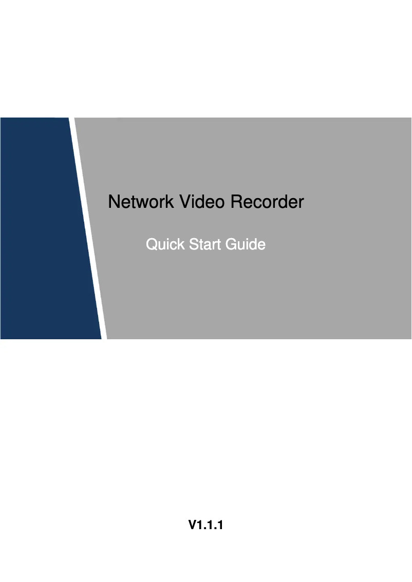 Page n°1 - Guide de démarrage rapide Dahua Technology NVR1B04HS-4P/L