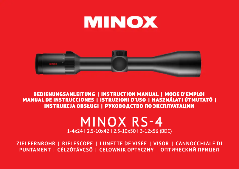 Image de la première page du manuel de l'appareil RS-4