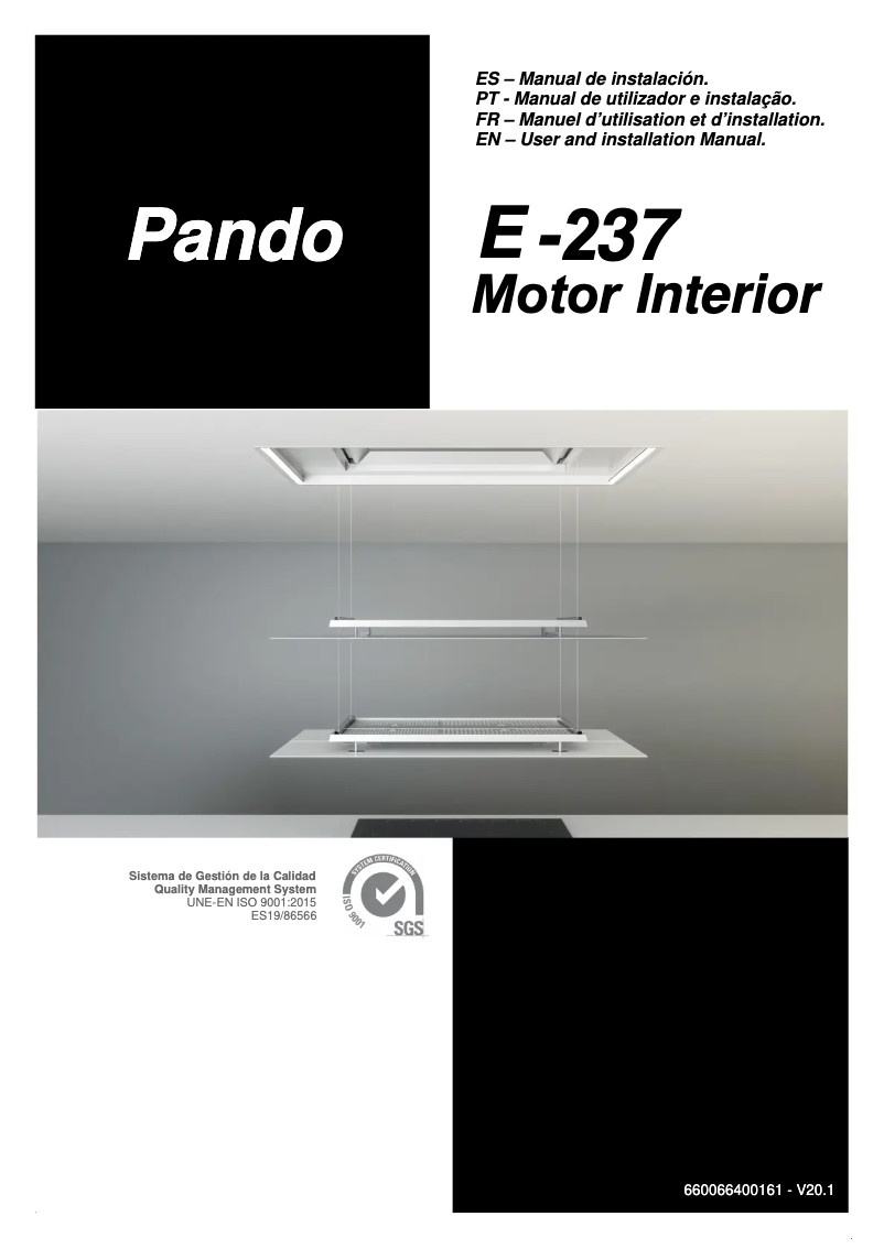 Page 1 de la notice Manuel utilisateur Pando E-237